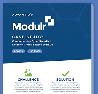 Advantio Modulr case study desktop image