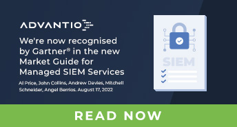 Advantio recognised by Gartner® in the 2022 Market Guide for Managed SIEM Services as a Representative Vendor