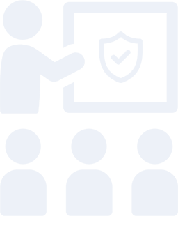 Cybersecurity training and awareness workshop icon